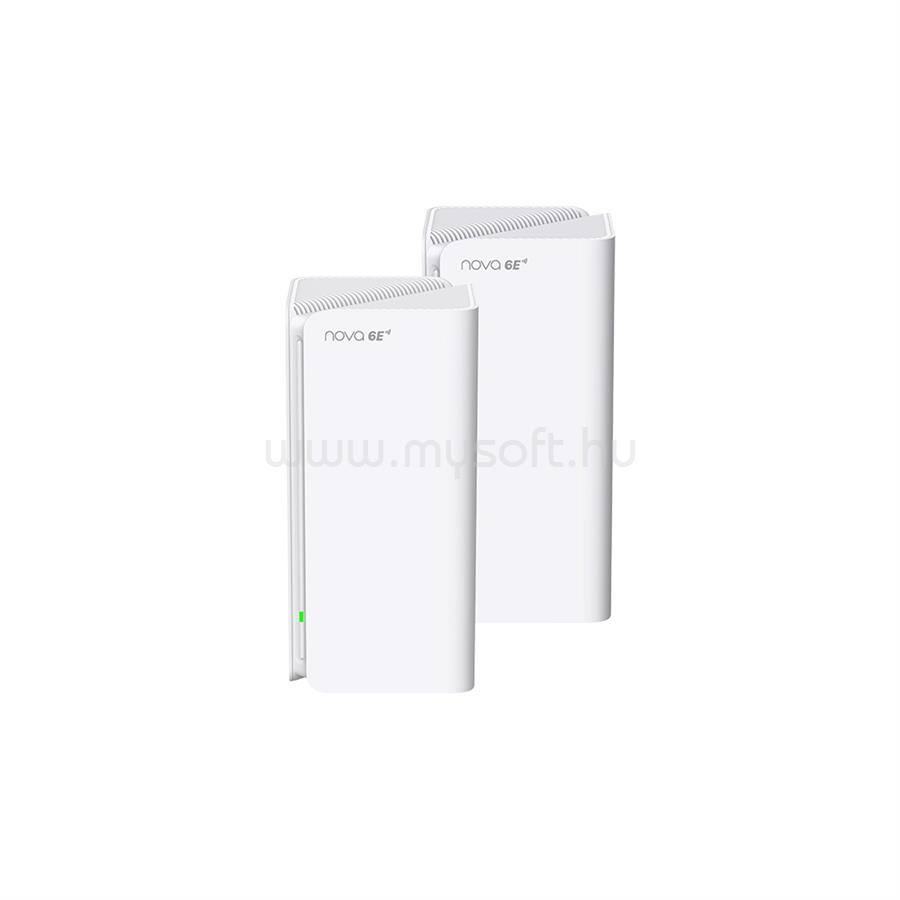 TENDA MX21 PRO Mesh WiFi rendszer AX5700 (2pack; 574Mbps 2,4GHz + 2402Mbps 5GHz + 2402Mbps 6GHz; 3port 1Gbps)