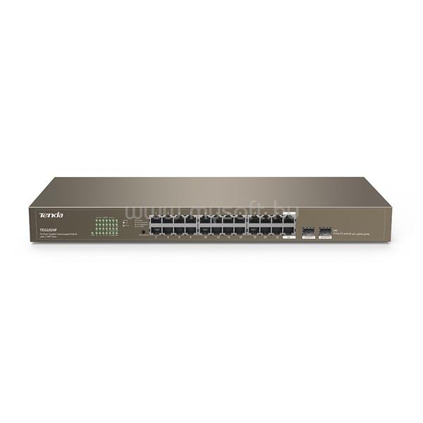 TENDA Switch - TEG1024F (24x1Gbps + 2x SFP; rack-mount)