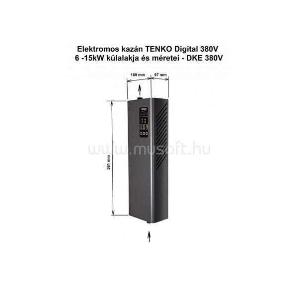 TENKO DKE 380V 6,0kW Digital 3 fázisú elektromos kazán