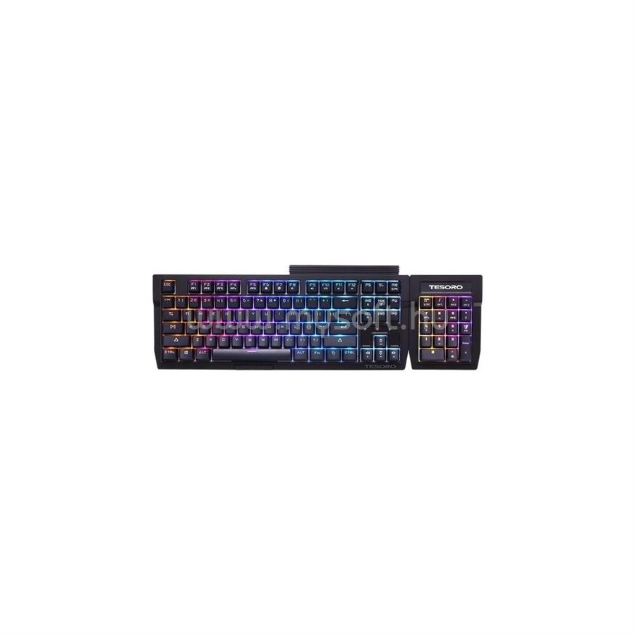 TESORO Tizona Spectrum Kailh mechanikus RED Switch RGB vezetékes billentyűzet angol lokalizáció (fekete)