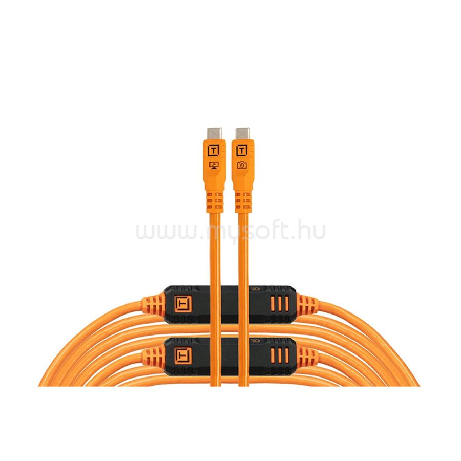 TETHER TOOLS TetherPro Optima 10G USB-C, 9.4m, Straight to Straight (narancs)