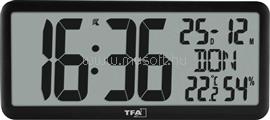 TFA DOSTMANN Rádiójel vezérlésű Falióra 356 mm x 161 mm x 27 mm Fekete Nagy kijelző 60.4525.01 small