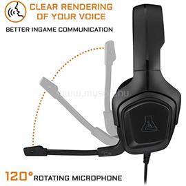 THE G-LAB KORP COBALT/B headset (mikrofon, 3,5mm Jack, hangerőszabályzó, nagy-párnás, fekete) KORP-COBALT/B small
