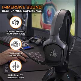 THE G-LAB KORP COBALT/B headset (mikrofon, 3,5mm Jack, hangerőszabályzó, nagy-párnás, fekete) KORP-COBALT/B small