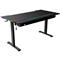 THE G-LAB K DESK PLATINIUM gamer asztal (140x75cm, fém, pohár, fejhallgatótartó, fekete, motoros magasság áll., RGB) K-DESK-PLATINIUM small