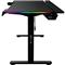 THE G-LAB K DESK PLATINIUM gamer asztal (140x75cm, fém, pohár, fejhallgatótartó, fekete, motoros magasság áll., RGB) K-DESK-PLATINIUM small