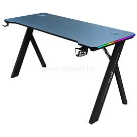 THE G-LAB K-DESK-SULFUR gamer asztal (120x60cm, fém, pohártartó, fejhallgatótartó, fekete, RGB LED) K-DESK-SULFUR small