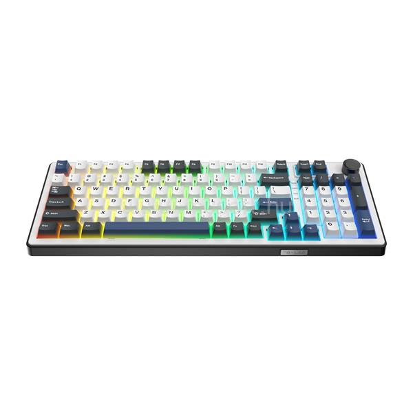 THE G-LAB KEYZ ELITE 400 HE BW/US RGB mechanikus cserélhető mágneses switch gamer vezetékes billentyűzet amerikai angol lokalizáció