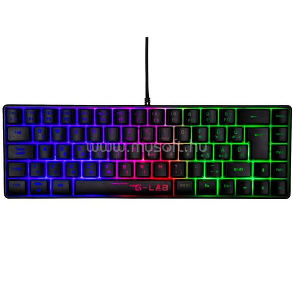THE G-LAB KEYZ HYDROGEN HU RGB LED, TKL gamer vezetékes billentyűzet (magyar, fekete)