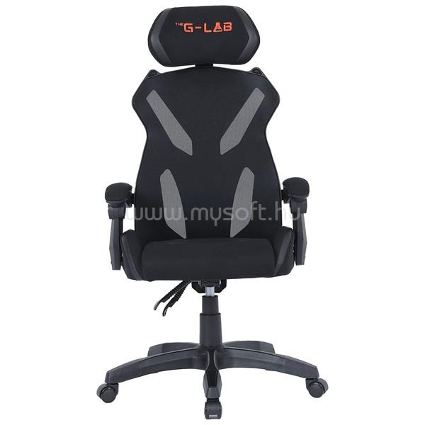 THE G-LAB KS BARIUM BLACK gamer szék (fekete; állítható magasság; áll. kartámasz)
