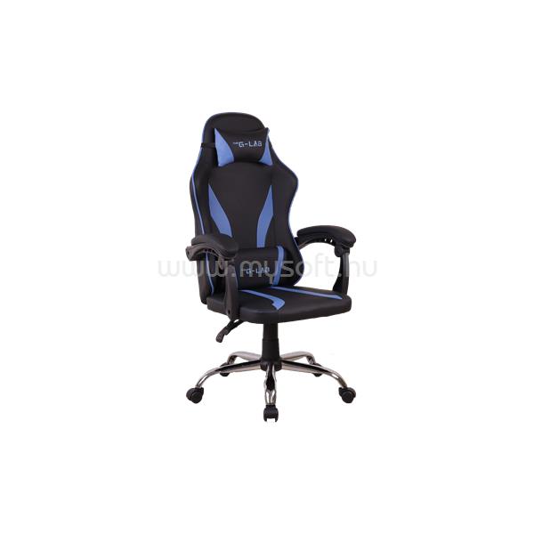 THE G-LAB KS NEON BLUE Gamer szék (kék; állítható magasság; áll. kartámasz)