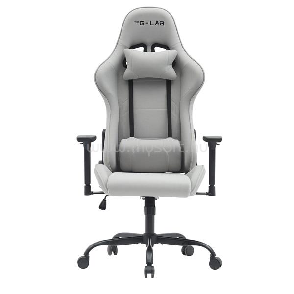 THE G-LAB KS PLATINIUM GREY gamer szék (szürke-fekete; állítható magasság; áll. kartámasz)