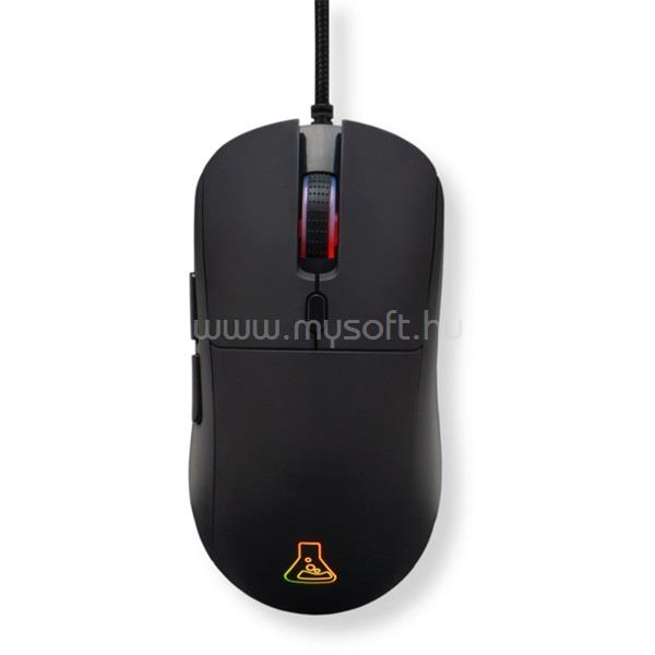 THE G-LAB KULT-COBALT-B gamer vezetékes egér (12800 DPI, 1000Hz, 80g, 6 gomb, 1,8m kábel, RGB, fekete)