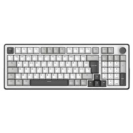 THE G-LAB Vezeték nélküli Gamer Billentyűzet - KEYZ ELITE 400 WG/US (RGB, 2,4Ghz+BT+Wired, 8000Hz, USB, fehér-szü angol) KEYZELITE400WG/US small