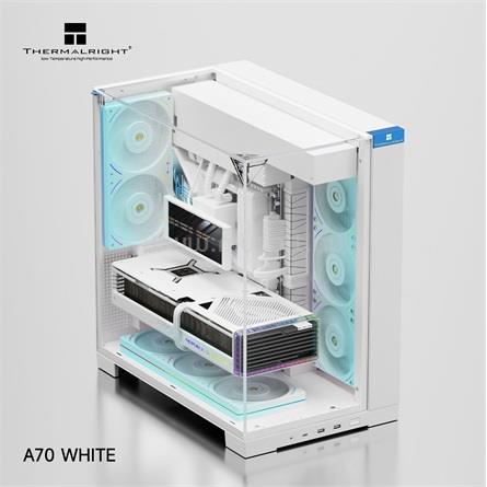 THERMALRIGHT A70 White táp nélküli ablakos Mid Tower számítógépház fehér