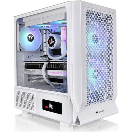 THERMALTAKE Ceres 330 TG ARGB Snow fehér (táp nélküli) ablakos ATX ház