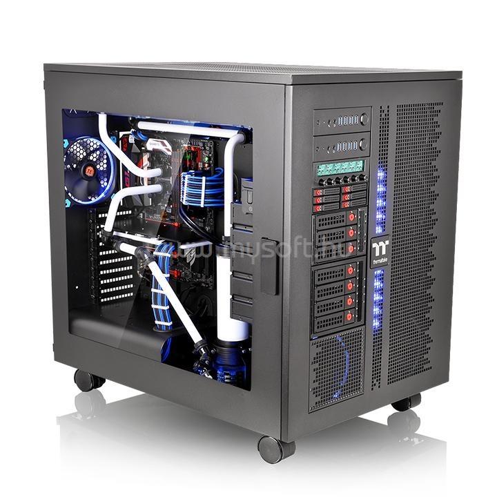 THERMALTAKE Core W200 fekete (táp nélküli) ablakos E-ATX ház