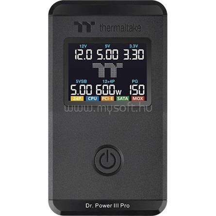 THERMALTAKE Dr. Power III Pro univerzális ATX tápegység teszter fekete LCD kijelzővel