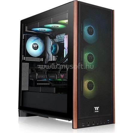 THERMALTAKE S370 WS táp nélküli ablakos Mid Tower számítógépház fekete