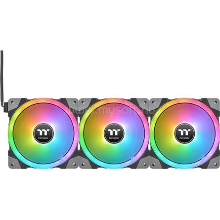 THERMALTAKE SWAFAN EX14 RGB TT Premium Edition (3-Fan Pack) rendszerhűtő ventilátor kit (fekete-fehér)