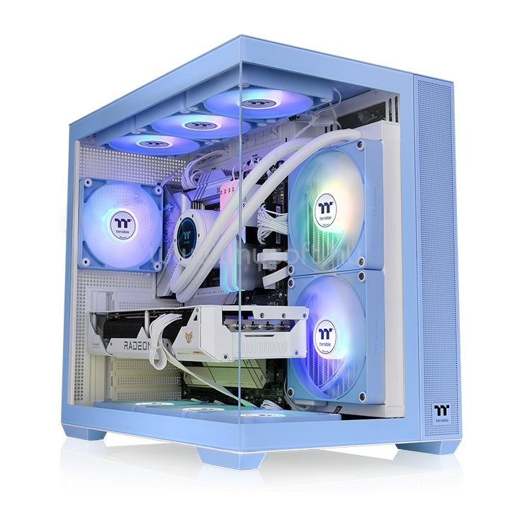 THERMALTAKE View 380 TG ARGB Hydrangea Blue kék (táp nélküli) ablakos ATX ház