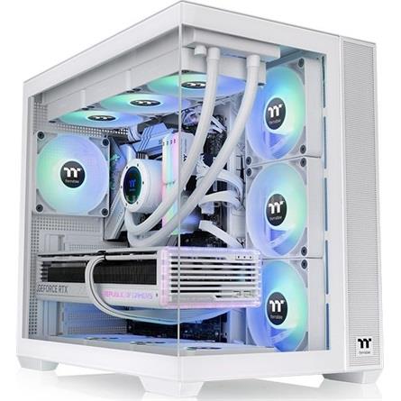 THERMALTAKE View 380 TG ARGB Snow fehér (táp nélküli) ablakos ATX ház