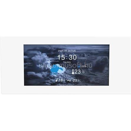 THERMALTAKE View 600 TG táp nélküli ablakos Full Tower számítógépház fehér 6"-os LCD kijelzővel