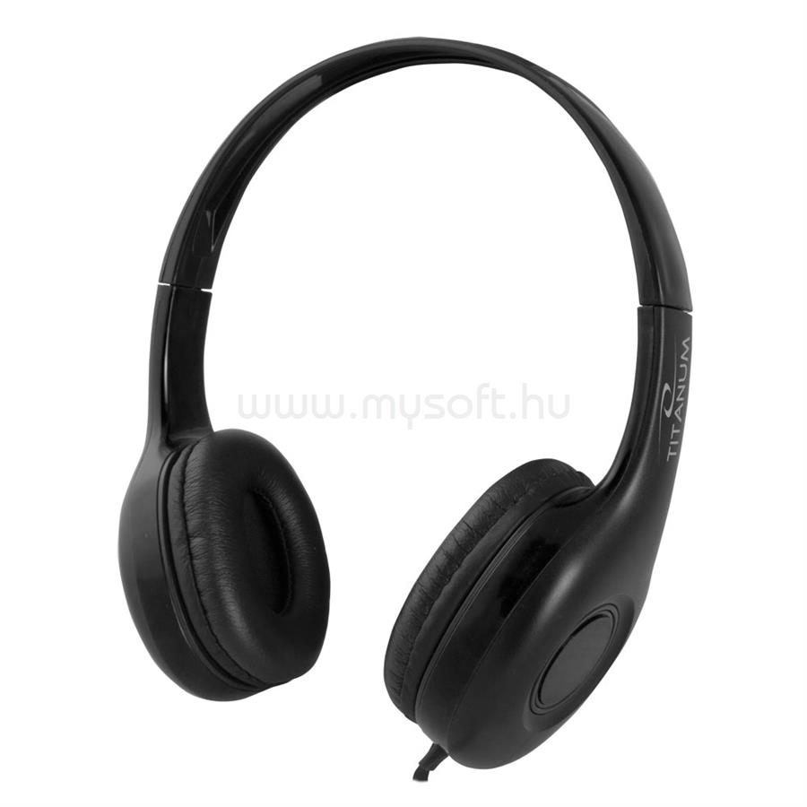 TITANUM LIWA sztereó fejhallgató mikrofonnal (fekete)