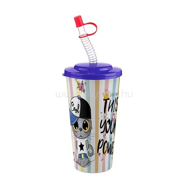 TITIZ IRIS CUTE pohár szívószállal 650ml AP-9128