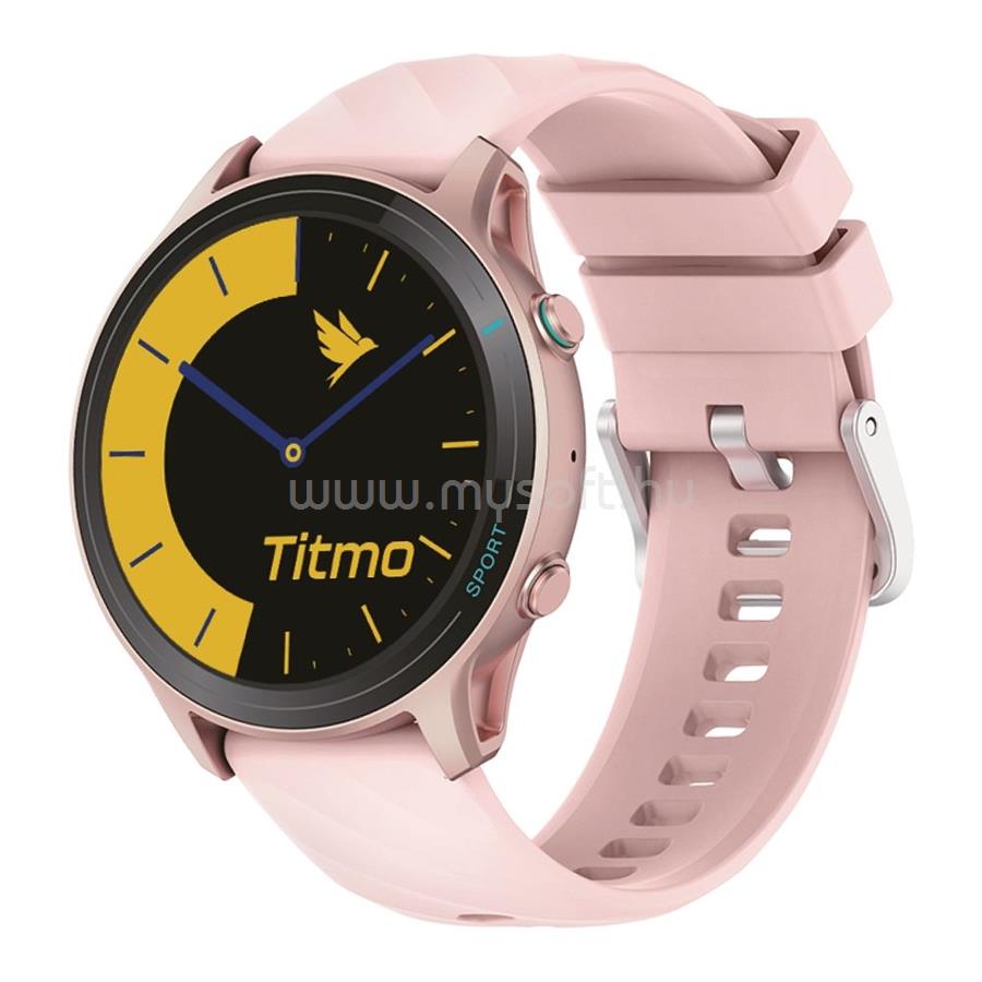 TITMO O-100 okosóra (TFT, Bluetooth-hívás) rózsaszín