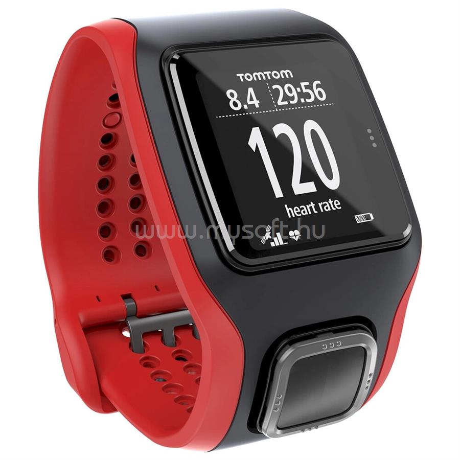 TOMTOM Multi-Sport Cardio GPS okosóra - fekete/piros
