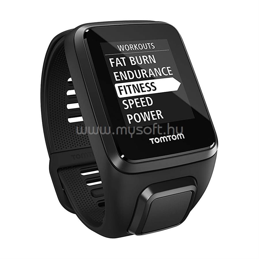 TOMTOM Spark 3 Cardio + Music GPS fitnesz okosóra, fekete, S méret (125 - 172 mm)