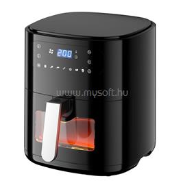 TOO AF-650-B-1500 W fekete 6 L forrólevegős sütő (air fryer/airfryer) digitális vezérléssel, betekintő ablakkal AF-650-B small