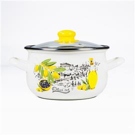 TOO BELLY OLIVE 2,1 literes, 16cm átmérő, 11cm magasságú lábas (fazék) üveg fedővel TOO_R_467125 small