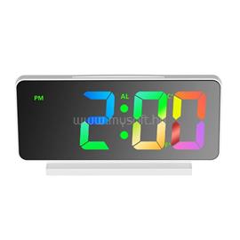 TOO DC-224-W-RGB RGB kijelzővel, hőmérséklet kijelzéssel, ébresztő funkcióval fehér digitális óra TOO_DC-224-W-RGB small