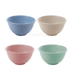 TOO KT-106 5db-os vegyes színekben búzaszalma műanyag tál szett, 17×9 cm KT-106 small