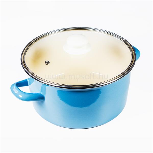TOO LINE BLUE 5,5 literes, 24cm átmérő, 12cm magasságú lábas (fazék) üveg fedővel