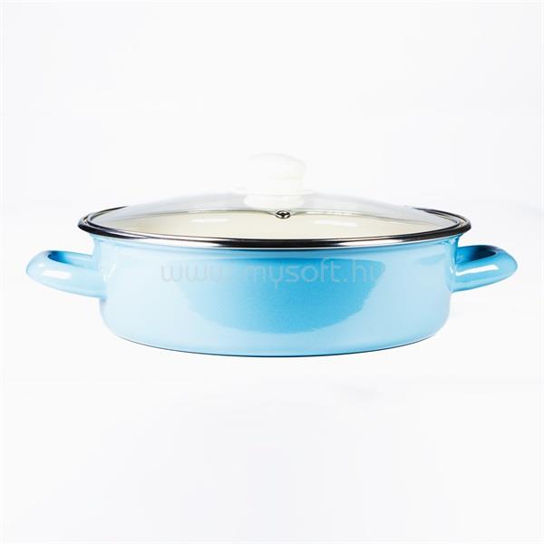 TOO LINE BLUE LOW 3,2 literes, 24cm átmérő, 7,5cm magasságú alacsony lábas (fazék) üveg fedővel