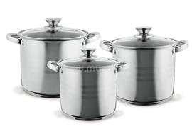 TOO LP-7171 prémium rozsdamentes 6 darabos edénykészlet, 4,3 liter+5,6 liter+7,2 liter fazék/lábas+fedők LP-7171 small