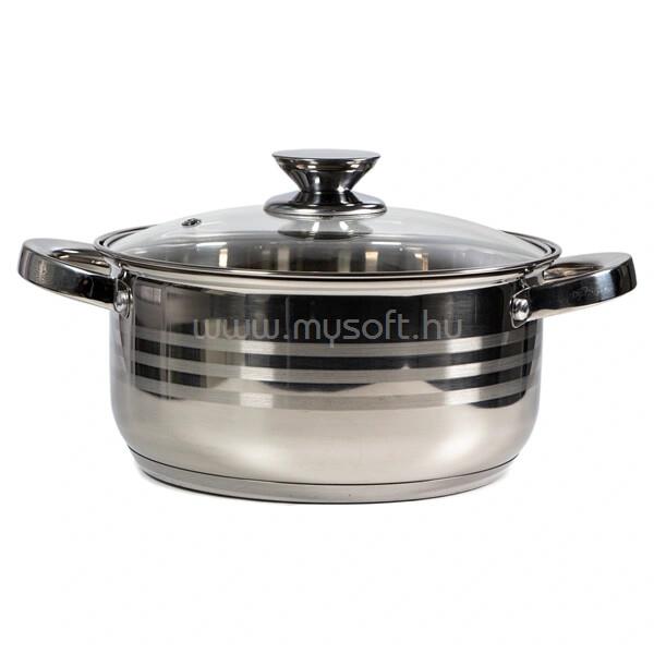 TOO LP-7172-4L prémium rozsdamentes edény  4,2 liter fazék/lábas+fedő 22 x 11cm