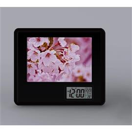 TOO PFC-100-B fekete asztali óra fényképtartóval PFC-100-B small