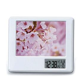 TOO PFC-100-W fehér asztali óra fényképtartóval PFC-100-W small