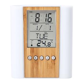 TOO PHC-300-LB bambusz digitális óra írószertartóval PHC-300-LB small