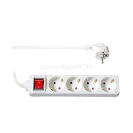 TOO PSW-415S 4 aljzat 1.5 méter 3x1.0mm2 fehér kapcsolós elosztó PSW-415S small