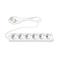 TOO PSW-615 6 aljzat 1.5 méter 3x1.0mm2 fehér elosztó PSW-615 small