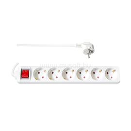 TOO PSW-615S 6 aljzat 1.5 méter 3x1.0mm2 fehér kapcsolós elosztó PSW-615S small