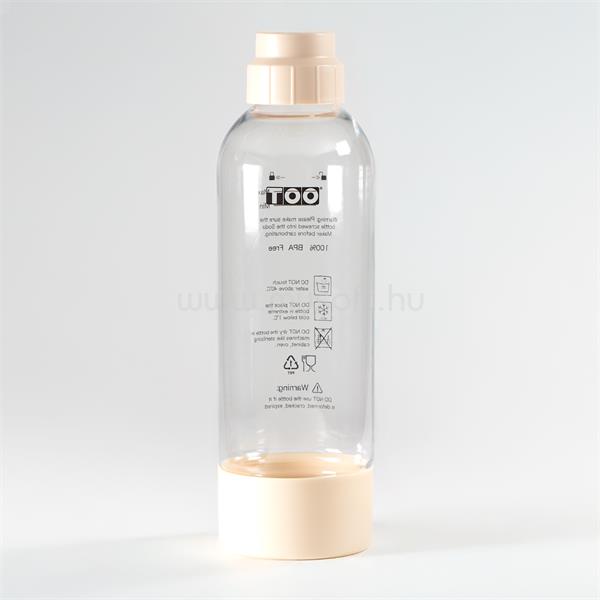 TOO SODA BOTTLE-M-100-B Újrafelhasználható bézs BPA mentes palack szódagéphez, 1 literes