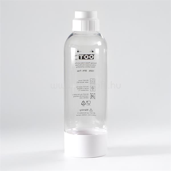 TOO SODA BOTTLE-M-100-W Újrafelhasználható fehér BPA mentes palack szódagéphez, 1 literes