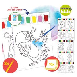 TOPWRITE KIDS 10 darabos 2 ecsetes 6 színű kifestő szett TOPWRITE_KIDS_871125224484 small