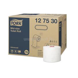 TORK Toalettpapír 2 rétegű duplatekercses átmérő: 13,2 cm 100 m/tekercs 27 tekercs/karton Mid-size T6 Tork_127530 fehér TORK_47596 small